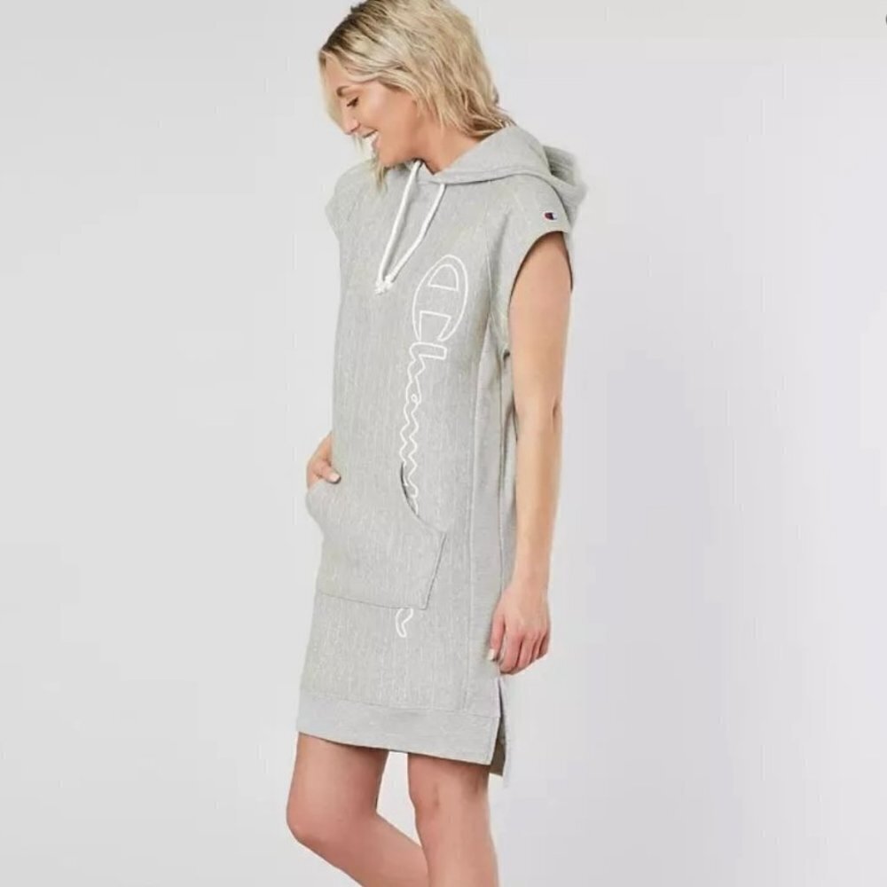 Urban Outfitters Gray Sleeveless Hoodie Dress